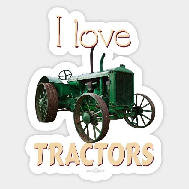 I Love Tractors Allis Chalmers Sticker by seadogprints